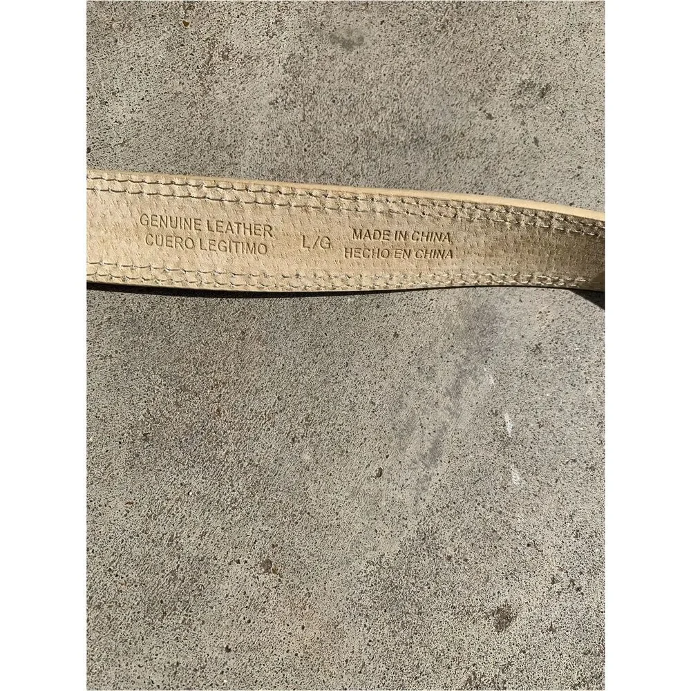 Ivory Leather Belt